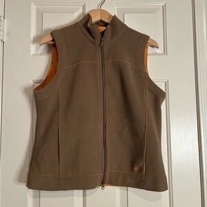 Aventura Brown and Subtle Orange Fleece Vest